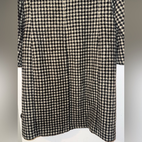 LOFT Black and White Houndstooth Pea Coat Worn ONCE - Picture 6 of 8